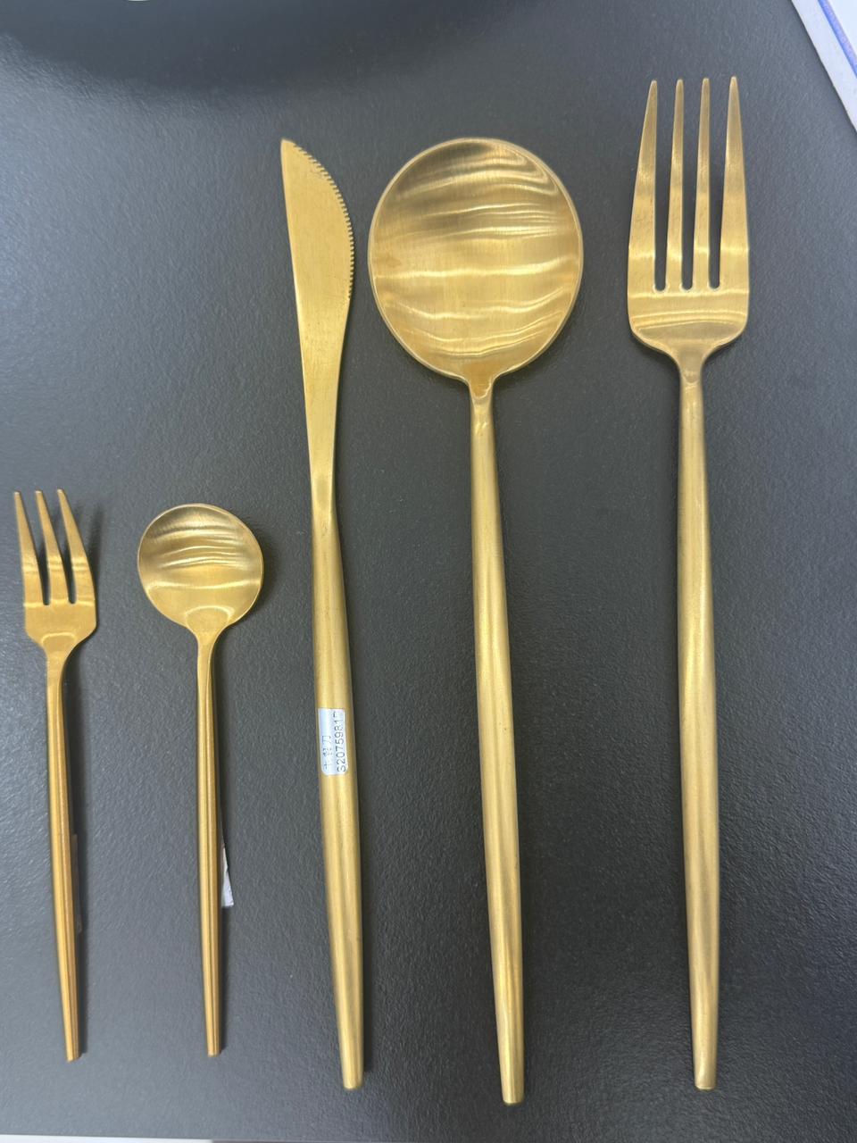 Matt Gold Cutlery - 5 piece